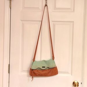 Roxy Crossbody Leather and Blue Purse
